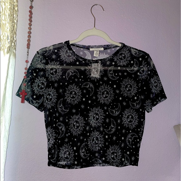 COPY - FULL TILT Printed Womens Black Mesh Graphic Tee - Picture 1 of 3